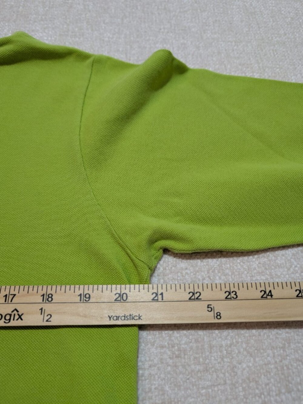 Lacoste Men’s Green Long Sleeve Cotton Pique Polo Shirt Size 4 Medium - Picture 8 of 9